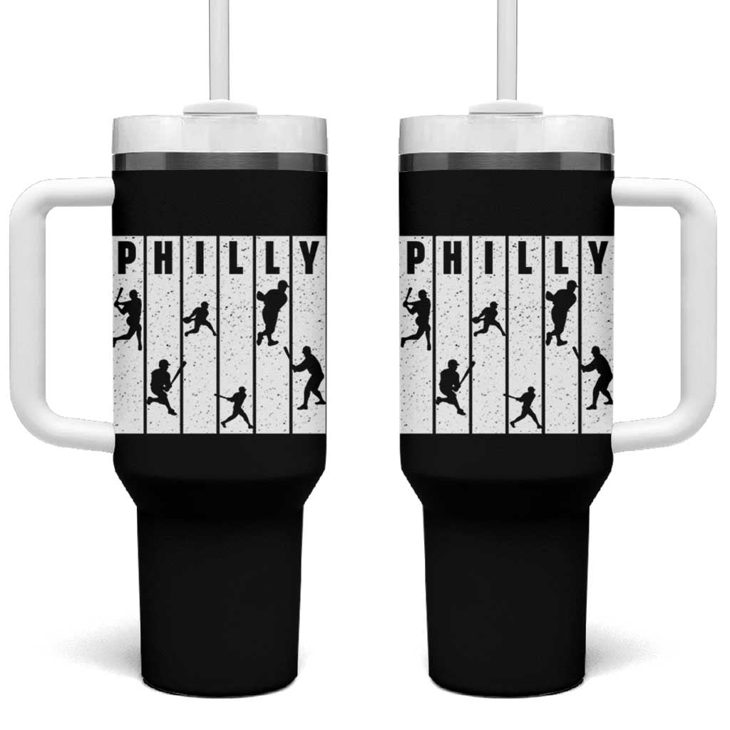 Baseball Lover Tumbler With Handle Philly Retro Spirit Proud Fan Sport Lover Gift
