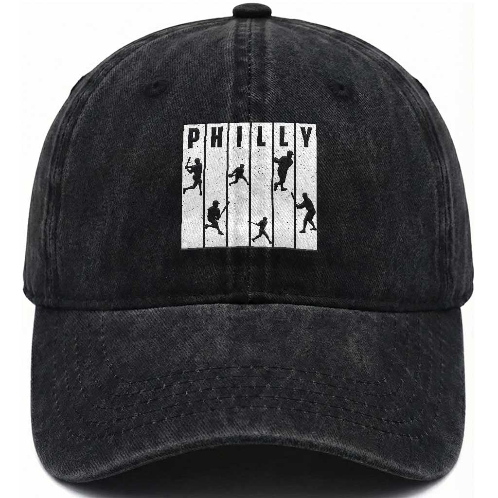 Baseball Lover Washed Cotton Baseball Cap Philly Retro Spirit Proud Fan Sport Lover Gift