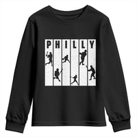 Baseball Lover Youth Sweatshirt Philly Retro Spirit Proud Fan Sport Lover Gift - Wonder Print Shop