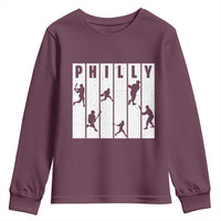 Baseball Lover Youth Sweatshirt Philly Retro Spirit Proud Fan Sport Lover Gift - Wonder Print Shop
