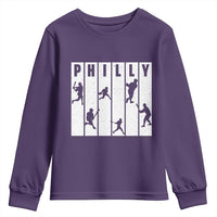 Baseball Lover Youth Sweatshirt Philly Retro Spirit Proud Fan Sport Lover Gift - Wonder Print Shop