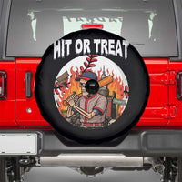 Funny Halloween Baseball Spare Tire Cover Hit Or Treat Skeleton Player - Wonder Print Shop
