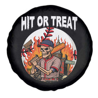 Funny Halloween Baseball Spare Tire Cover Hit Or Treat Skeleton Player - Wonder Print Shop