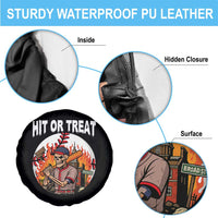 Funny Halloween Baseball Spare Tire Cover Hit Or Treat Skeleton Player - Wonder Print Shop