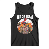 Funny Halloween Baseball Tank Top Hit Or Treat Skeleton Player - Wonder Print Shop