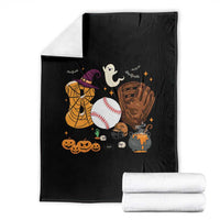 Halloween Baseball Throw Blanket Funny Boo Player Gift For Catcher - Wonder Print Shop