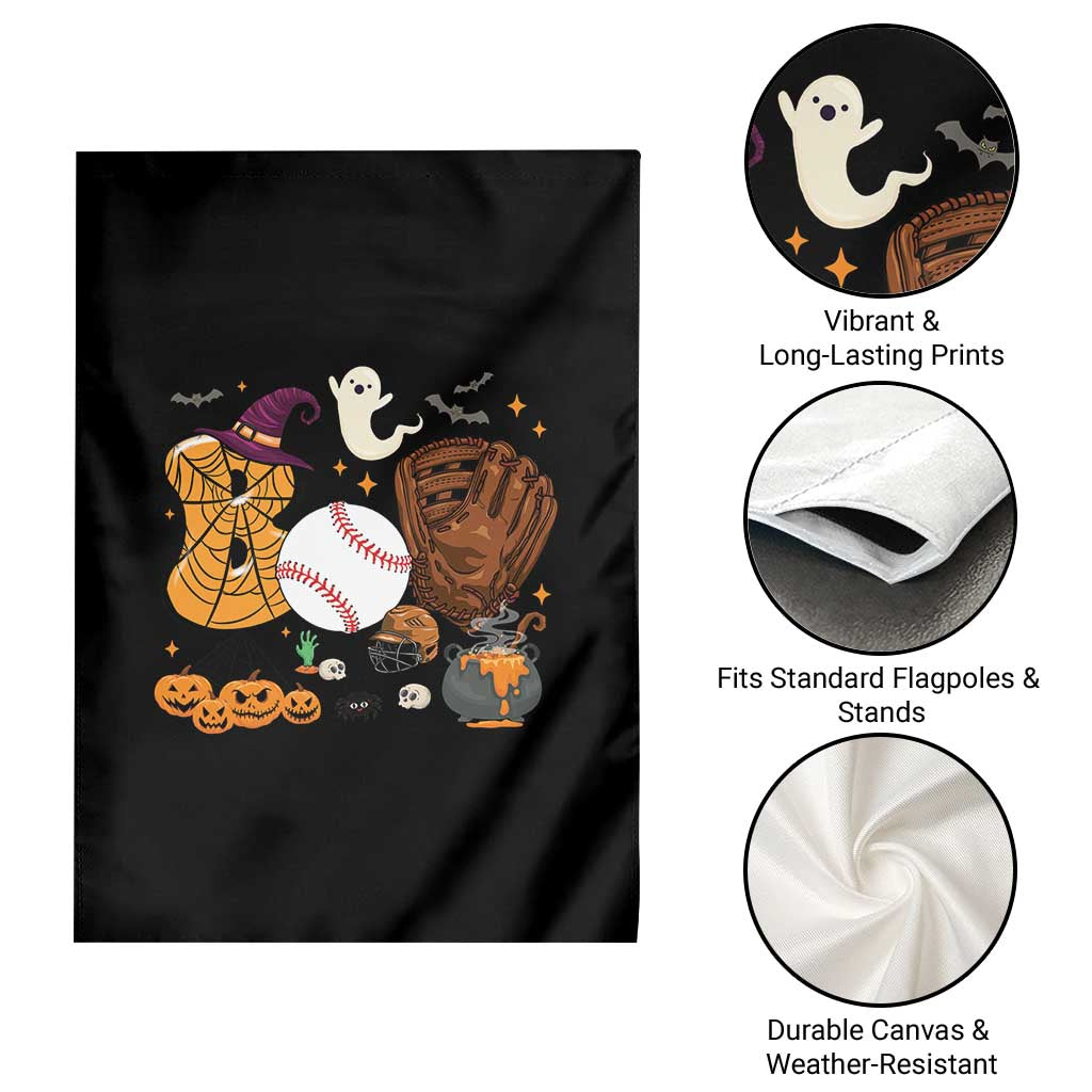 Halloween Baseball Garden Flag Funny Boo Player Gift For Catcher - Wonder Print Shop