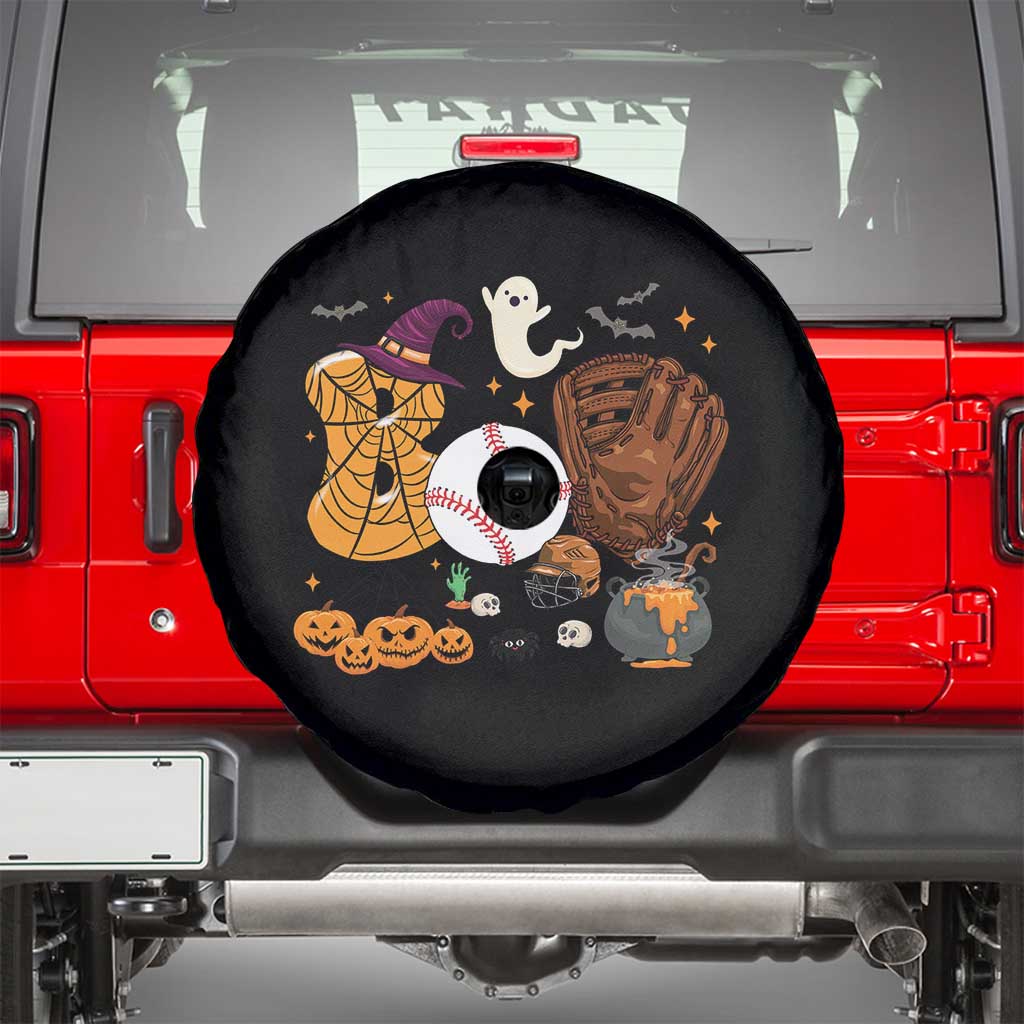 Halloween Baseball Spare Tire Cover Funny Boo Player Gift For Catcher - Wonder Print Shop