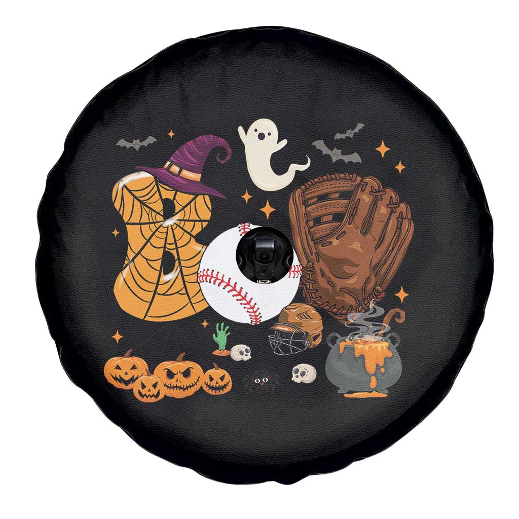 Halloween Baseball Spare Tire Cover Funny Boo Player Gift For Catcher - Wonder Print Shop