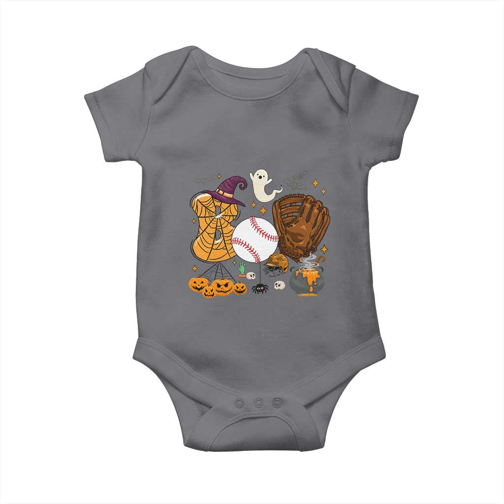 Halloween Baseball Baby Onesie Funny Boo Player Gift For Catcher - Wonder Print Shop