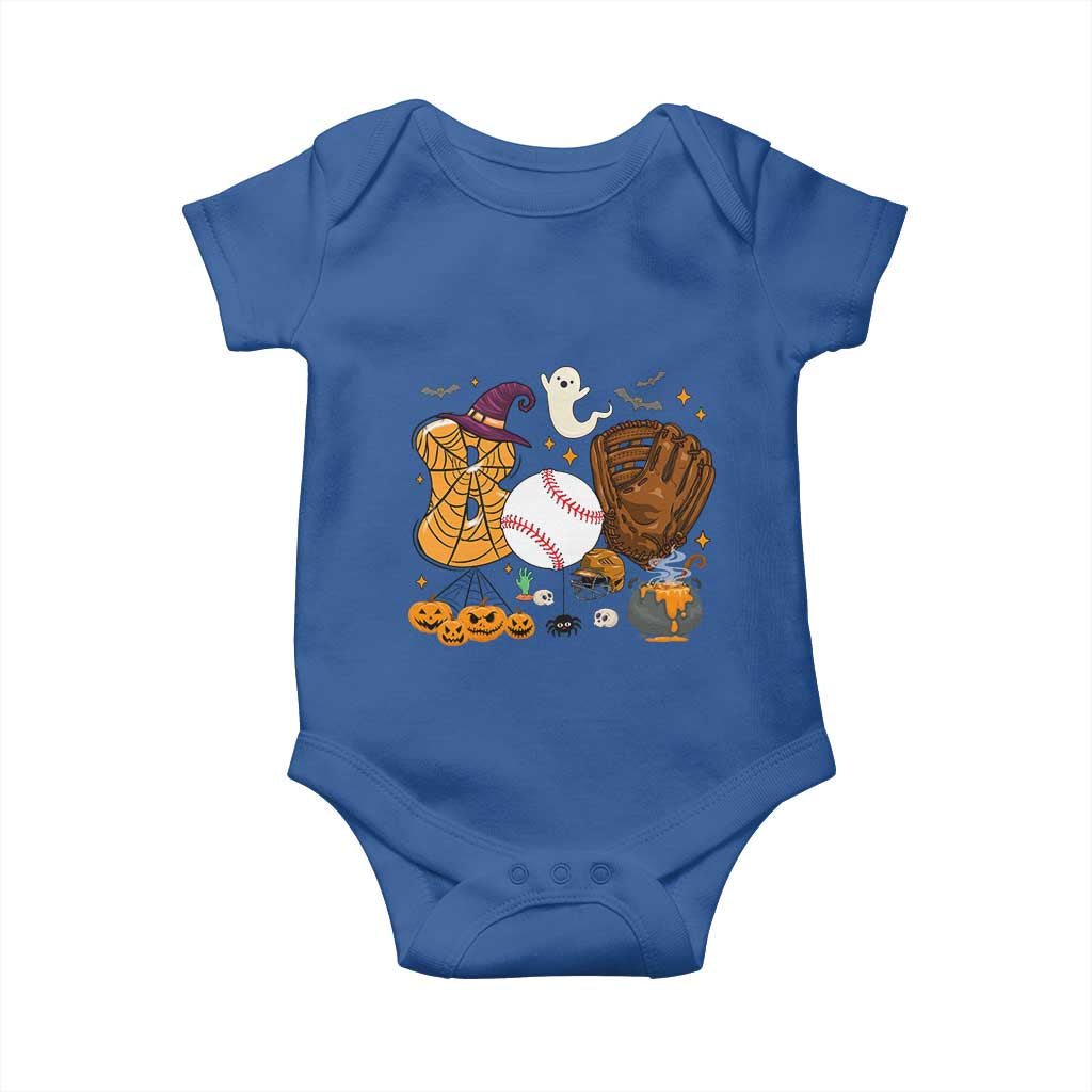 Halloween Baseball Baby Onesie Funny Boo Player Gift For Catcher - Wonder Print Shop