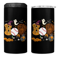 Halloween Baseball 4 in 1 Can Cooler Tumbler Funny Boo Player Gift For Catcher