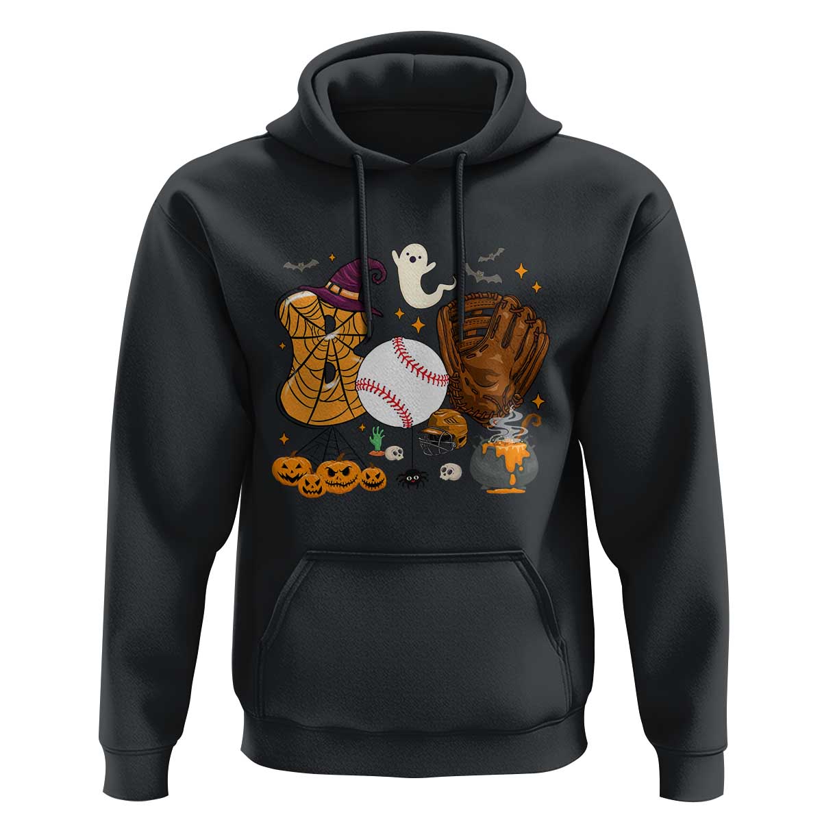 Halloween Baseball Hoodie Funny Boo Player Gift For Catcher - Wonder Print Shop