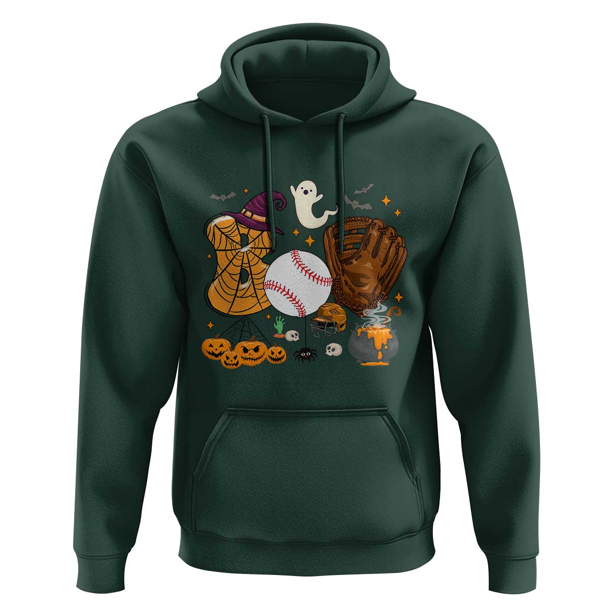 Halloween Baseball Hoodie Funny Boo Player Gift For Catcher - Wonder Print Shop