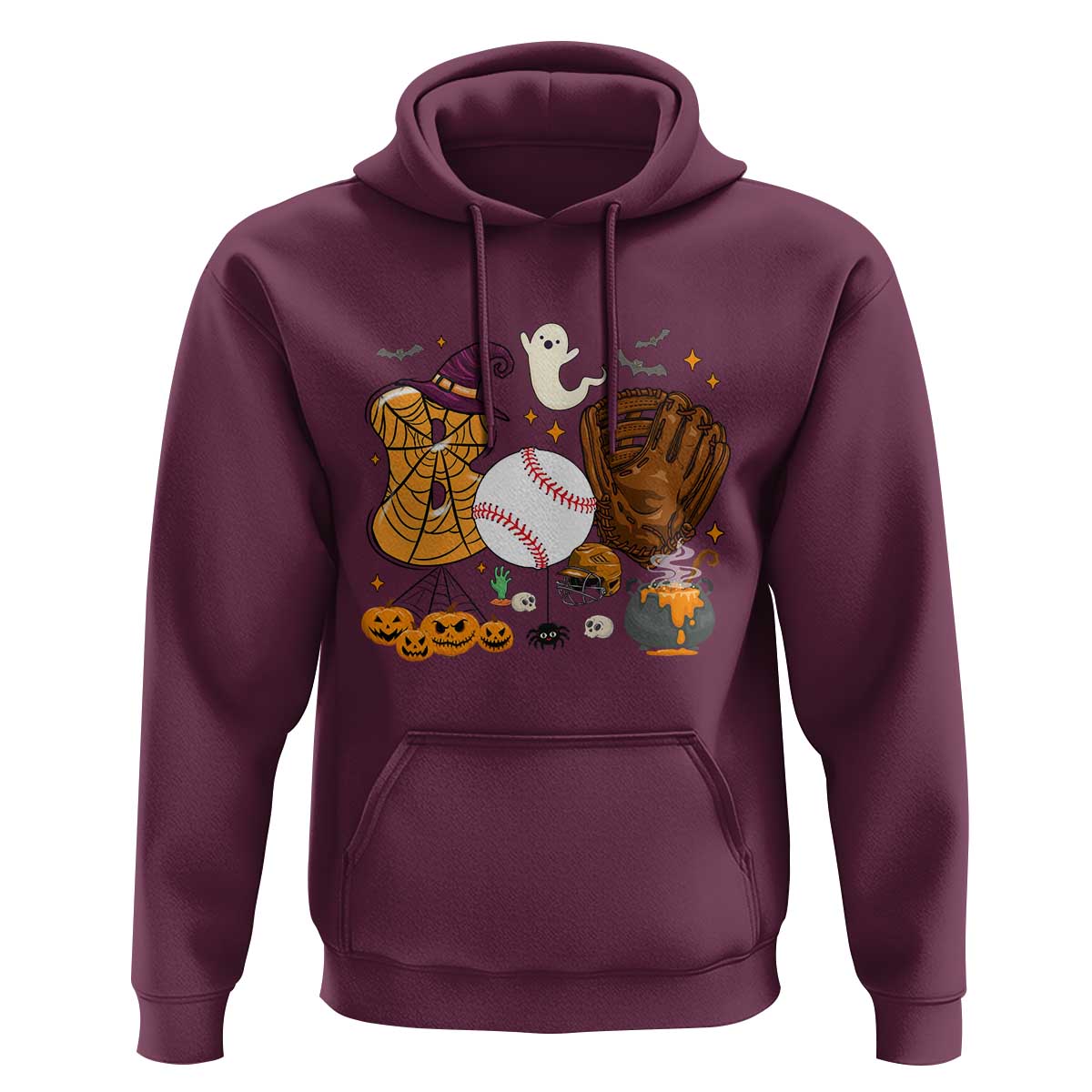 Halloween Baseball Hoodie Funny Boo Player Gift For Catcher - Wonder Print Shop