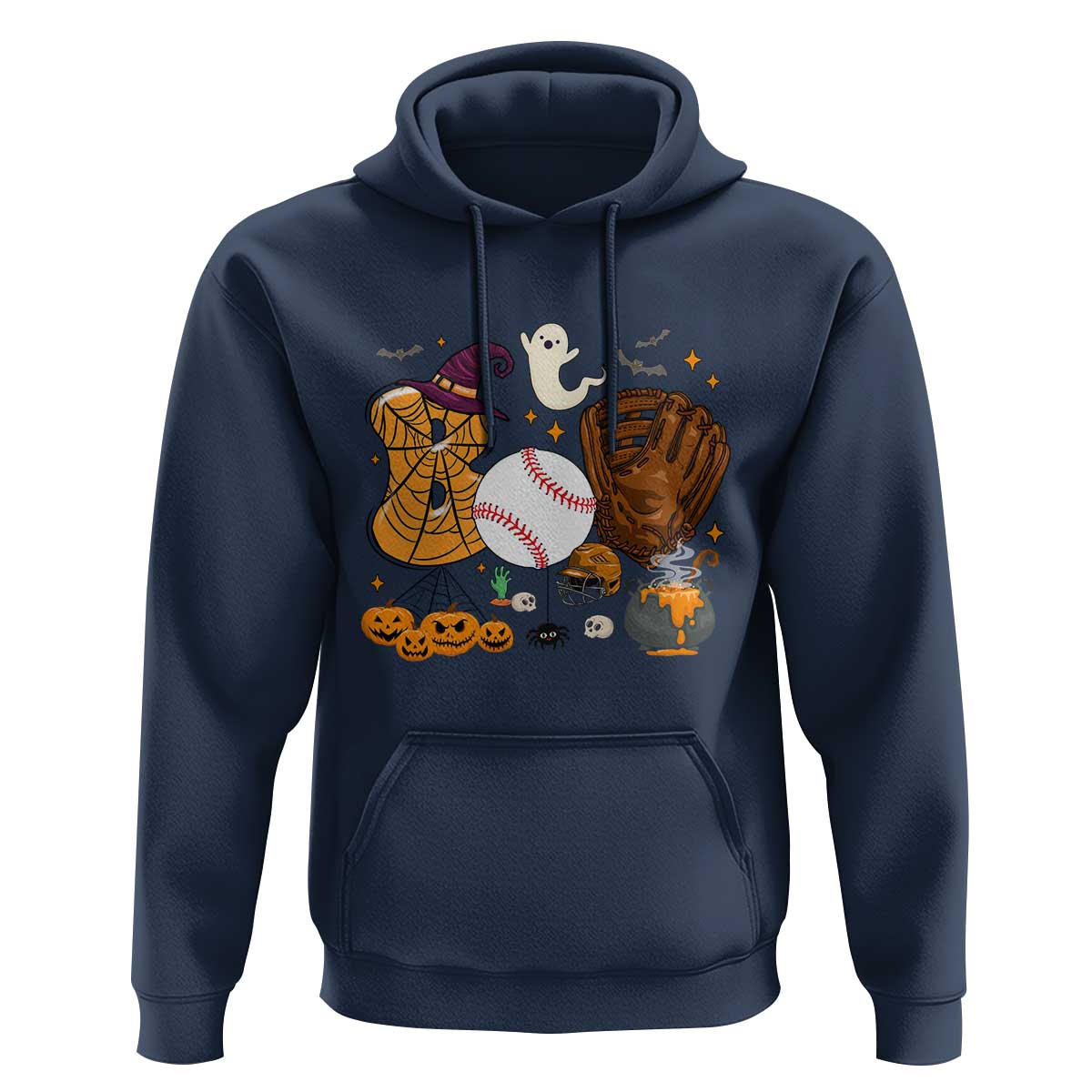 Halloween Baseball Hoodie Funny Boo Player Gift For Catcher - Wonder Print Shop