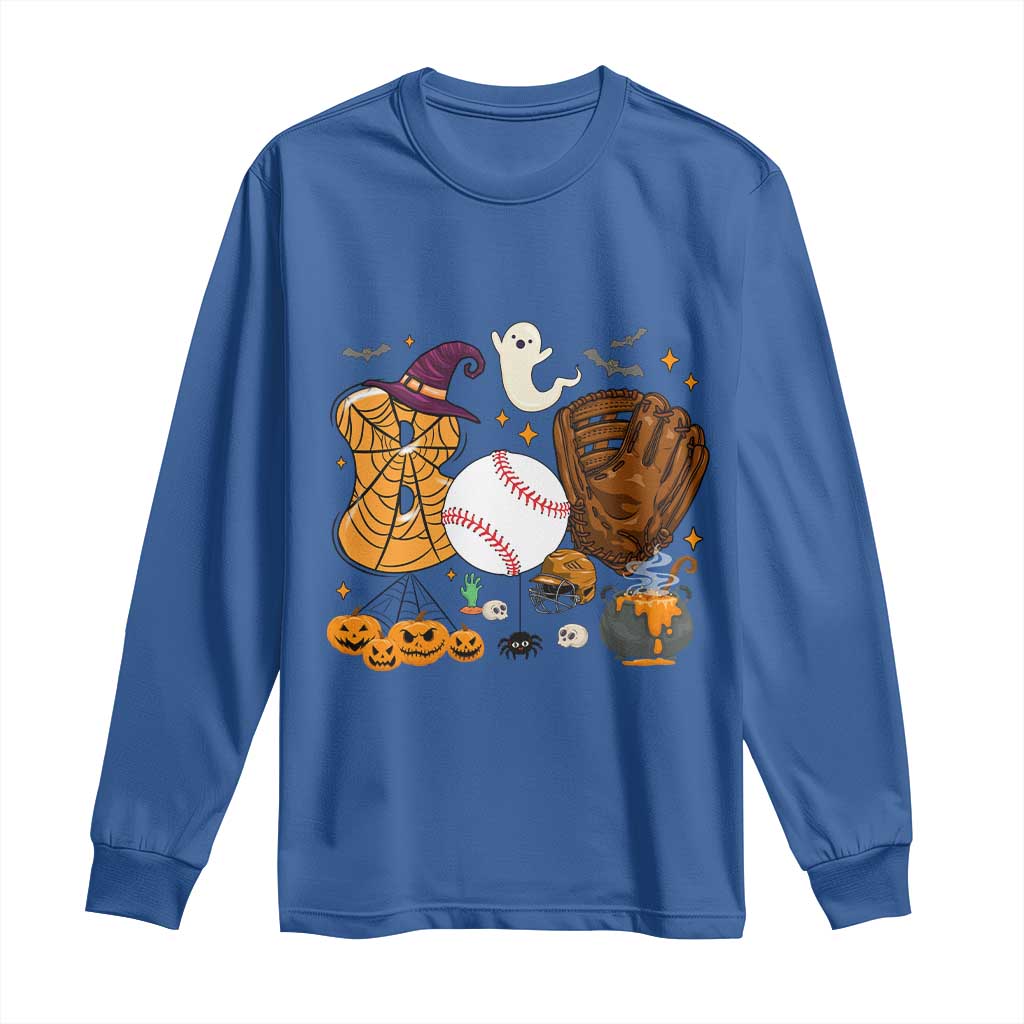 Halloween Baseball Long Sleeve Shirt Funny Boo Player Gift For Catcher - Wonder Print Shop