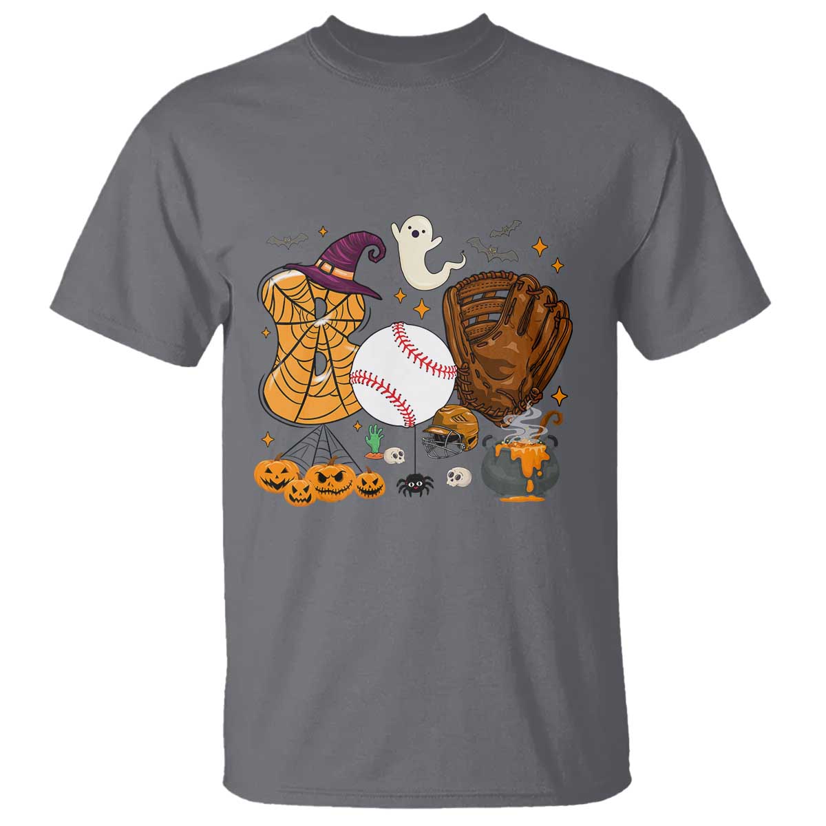 Halloween Baseball T Shirt Funny Boo Player Gift For Catcher - Wonder Print Shop