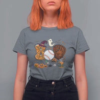 Halloween Baseball T Shirt For Women Funny Boo Player Gift For Catcher - Wonder Print Shop
