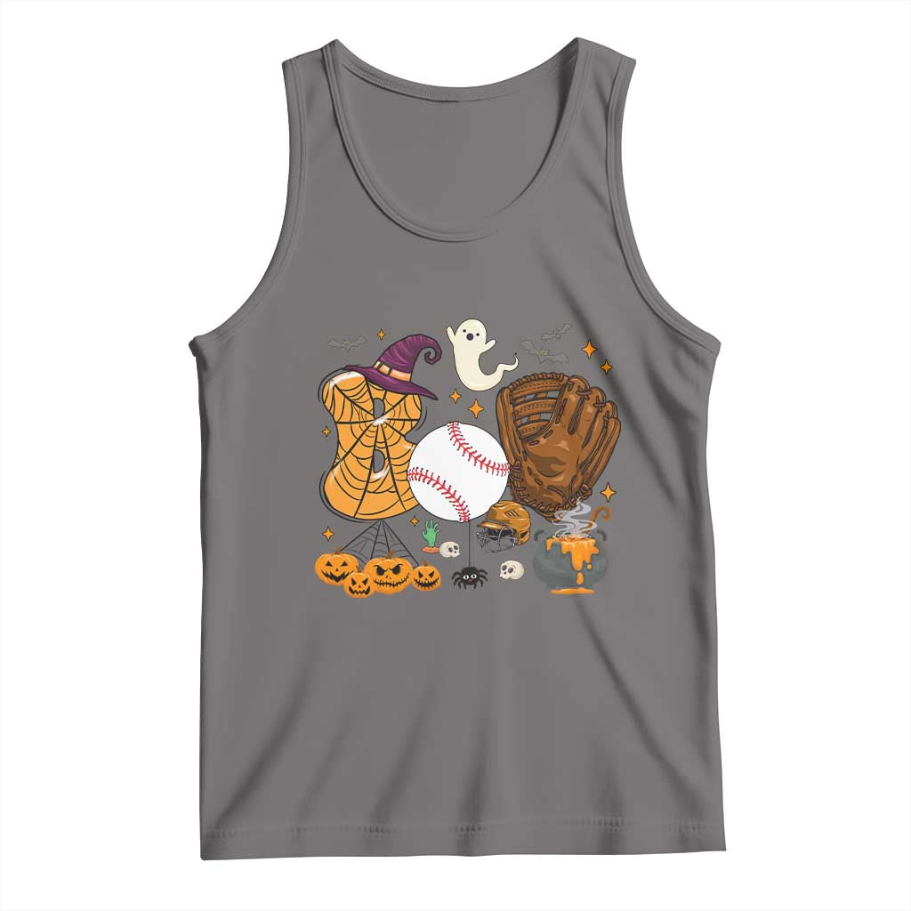 Halloween Baseball Tank Top Funny Boo Player Gift For Catcher - Wonder Print Shop