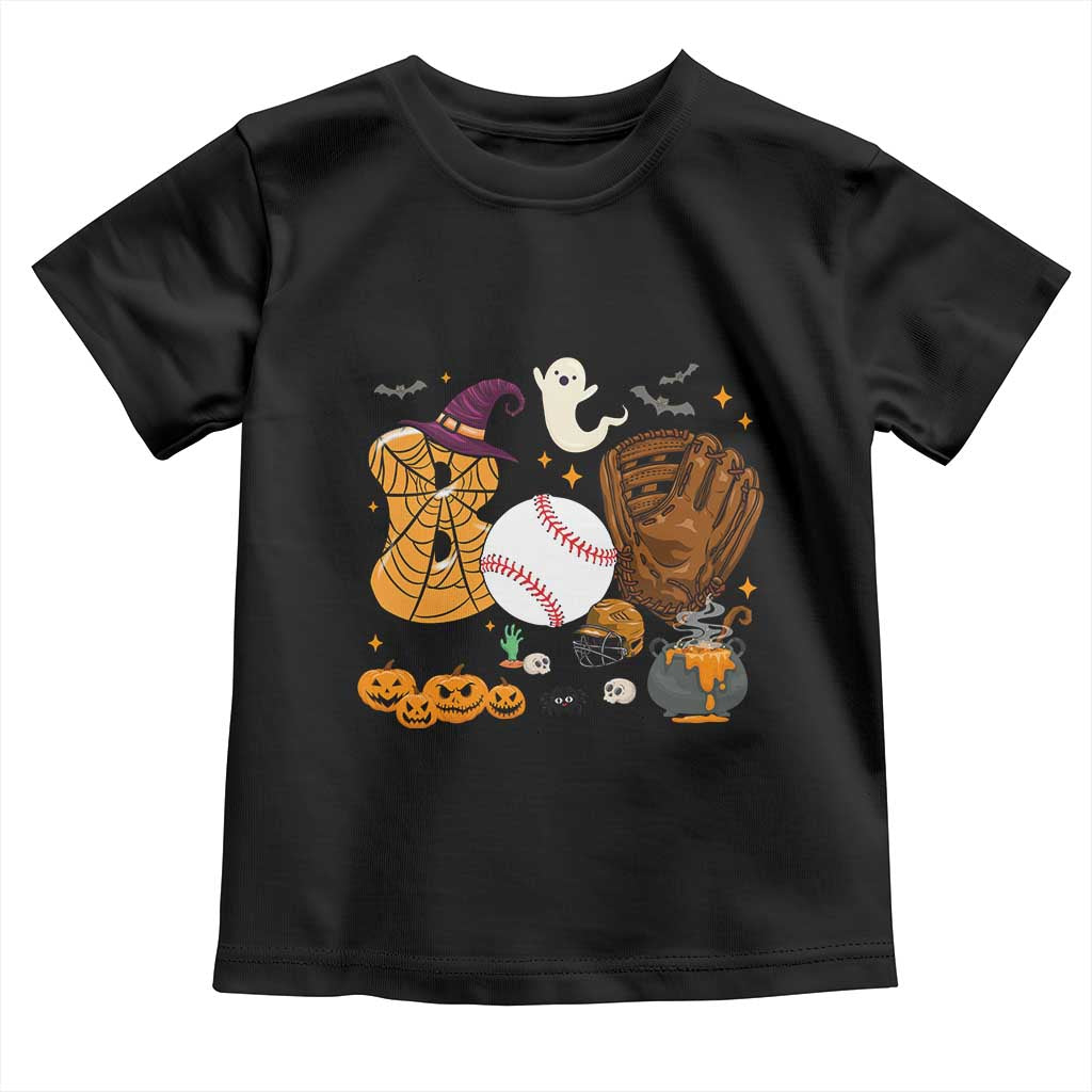 Halloween Baseball Toddler T Shirt Funny Boo Player Gift For Catcher - Wonder Print Shop