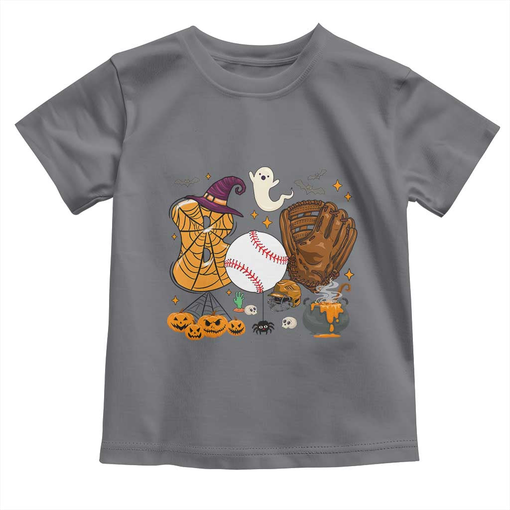 Halloween Baseball Toddler T Shirt Funny Boo Player Gift For Catcher - Wonder Print Shop