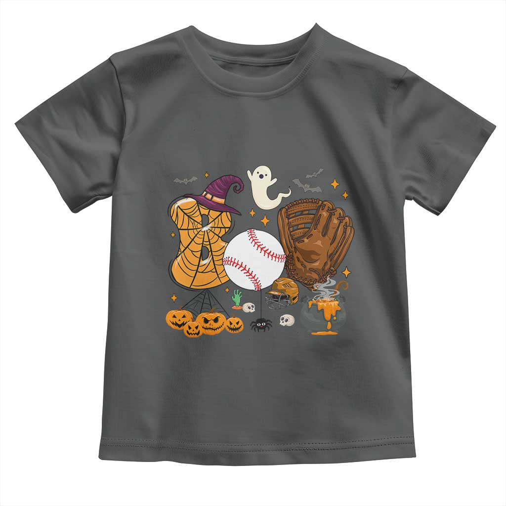 Halloween Baseball Toddler T Shirt Funny Boo Player Gift For Catcher - Wonder Print Shop