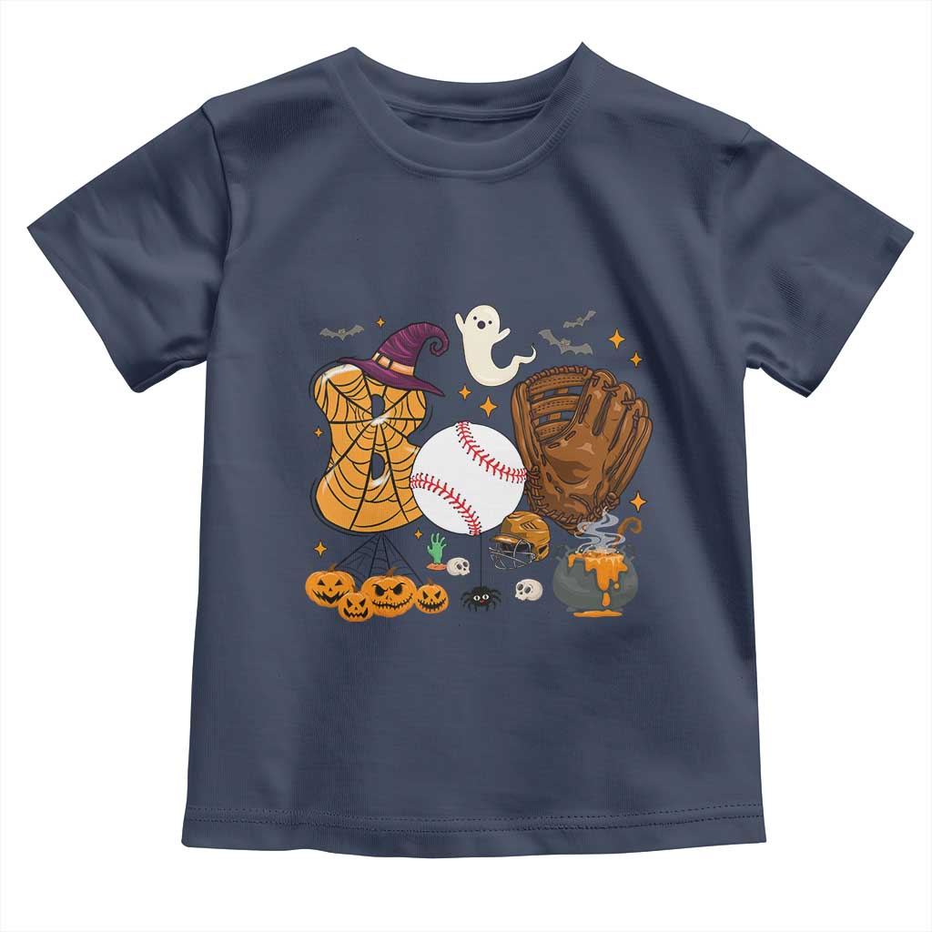 Halloween Baseball Toddler T Shirt Funny Boo Player Gift For Catcher - Wonder Print Shop