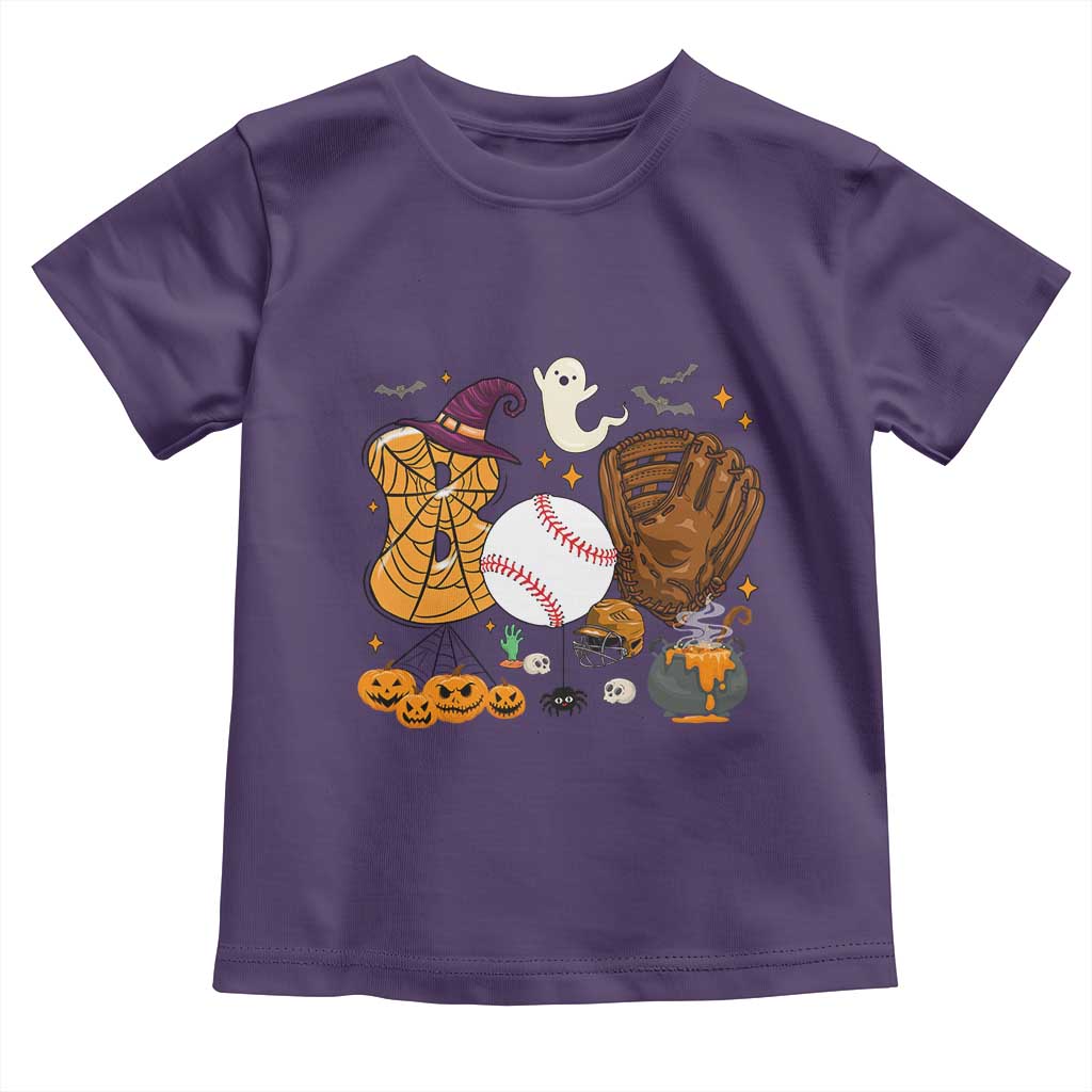 Halloween Baseball Toddler T Shirt Funny Boo Player Gift For Catcher - Wonder Print Shop