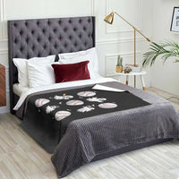 Halloween Baseball Throw Blanket Cute Ghost Playing Ball Gift - Wonder Print Shop