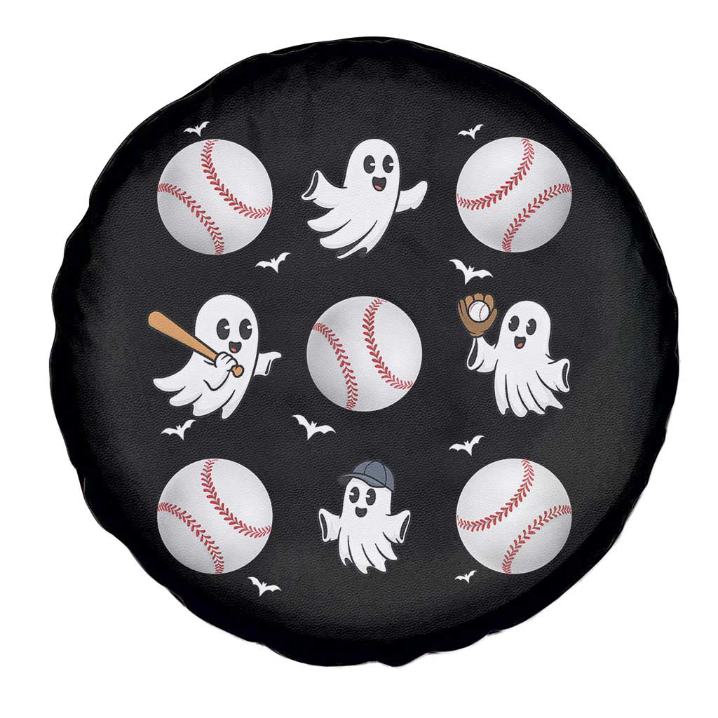 Halloween Baseball Spare Tire Cover Cute Ghost Playing Ball Gift - Wonder Print Shop