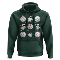 Halloween Baseball Hoodie Cute Ghost Playing Ball Gift - Wonder Print Shop
