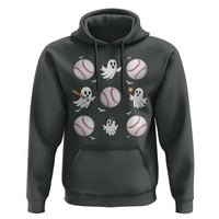 Halloween Baseball Hoodie Cute Ghost Playing Ball Gift - Wonder Print Shop