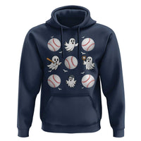 Halloween Baseball Hoodie Cute Ghost Playing Ball Gift - Wonder Print Shop