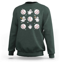 Halloween Baseball Sweatshirt Cute Ghost Playing Ball Gift - Wonder Print Shop