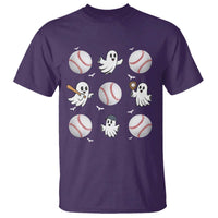 Halloween Baseball T Shirt Cute Ghost Playing Ball Gift - Wonder Print Shop