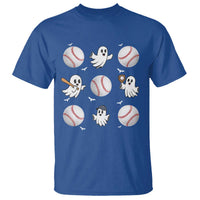 Halloween Baseball T Shirt Cute Ghost Playing Ball Gift - Wonder Print Shop