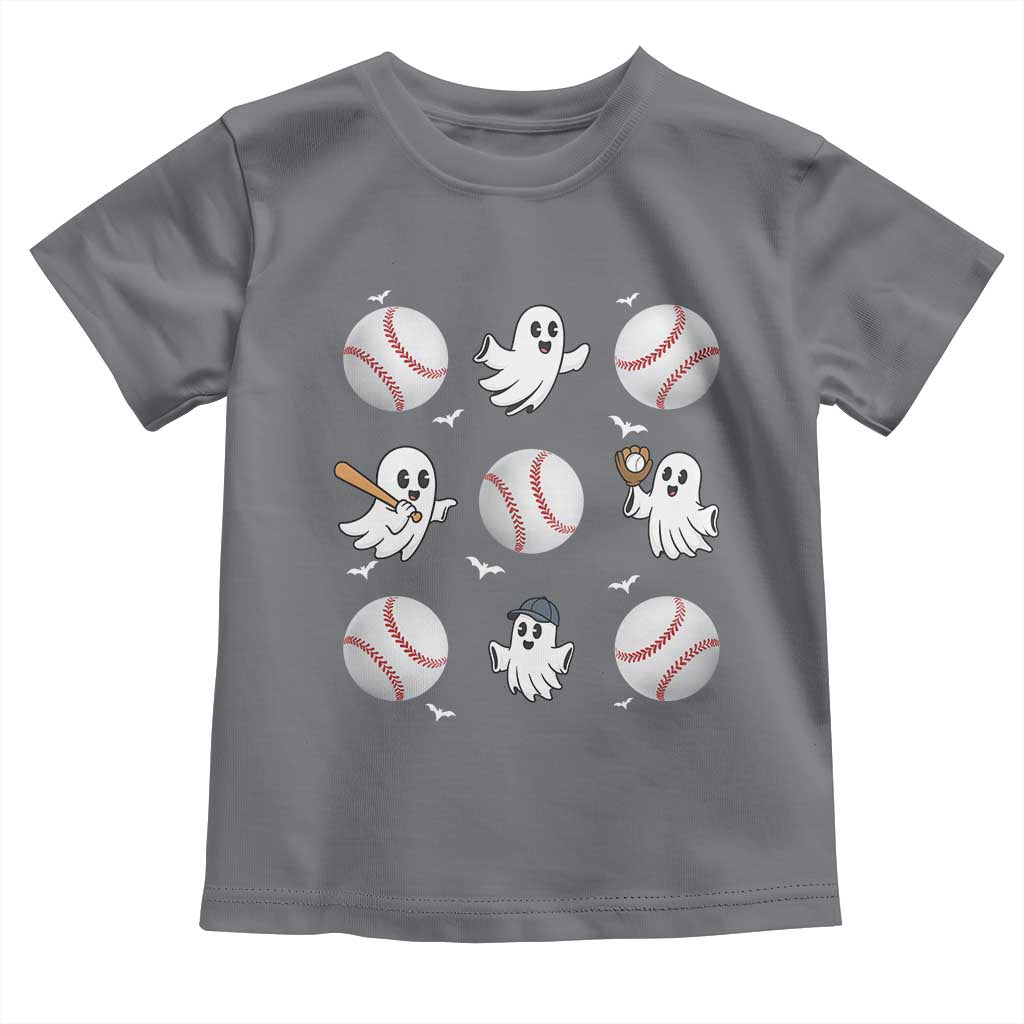 Halloween Baseball Toddler T Shirt Cute Ghost Playing Ball Gift - Wonder Print Shop