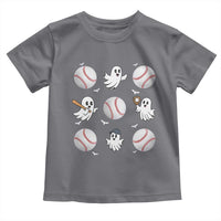 Halloween Baseball Toddler T Shirt Cute Ghost Playing Ball Gift - Wonder Print Shop