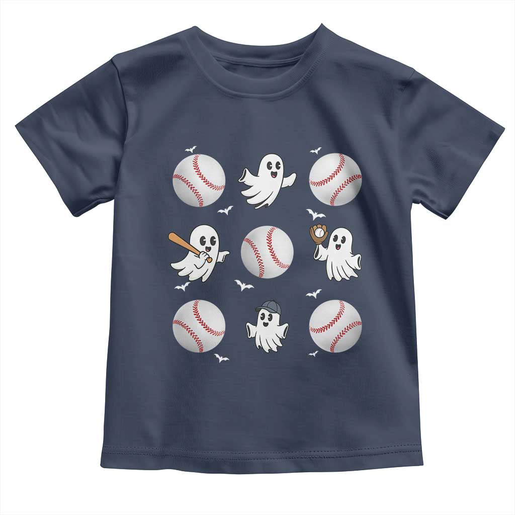 Halloween Baseball Toddler T Shirt Cute Ghost Playing Ball Gift - Wonder Print Shop