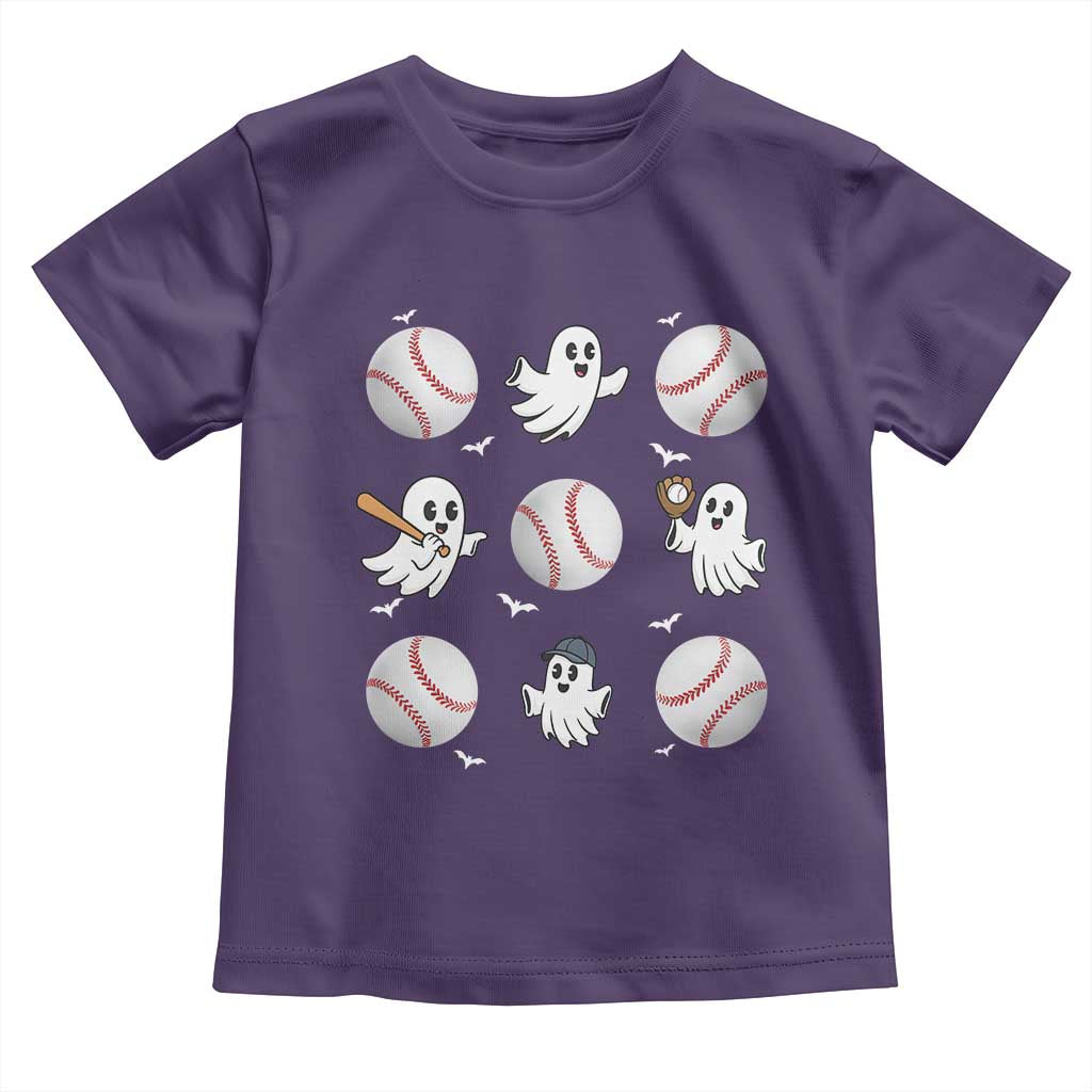 Halloween Baseball Toddler T Shirt Cute Ghost Playing Ball Gift - Wonder Print Shop