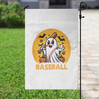 Funny Halloween Baseball Garden Flag Cute Boo Playing Ball Gift - Wonder Print Shop