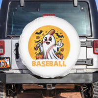 Funny Halloween Baseball Spare Tire Cover Cute Boo Playing Ball Gift - Wonder Print Shop