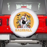 Funny Halloween Baseball Spare Tire Cover Cute Boo Playing Ball Gift - Wonder Print Shop