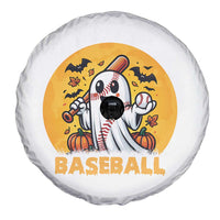 Funny Halloween Baseball Spare Tire Cover Cute Boo Playing Ball Gift - Wonder Print Shop