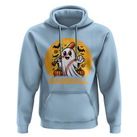 Funny Halloween Baseball Hoodie Cute Boo Playing Ball Gift - Wonder Print Shop
