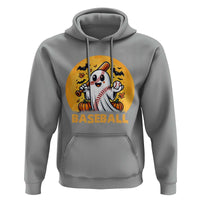 Funny Halloween Baseball Hoodie Cute Boo Playing Ball Gift - Wonder Print Shop