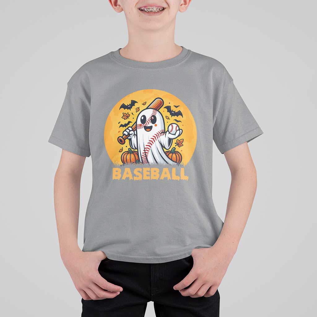 Funny Halloween Baseball T Shirt For Kid Cute Boo Playing Ball Gift - Wonder Print Shop