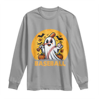 Funny Halloween Baseball Long Sleeve Shirt Cute Boo Playing Ball Gift - Wonder Print Shop
