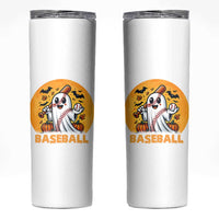 Funny Halloween Baseball Skinny Tumbler Cute Boo Playing Ball Gift